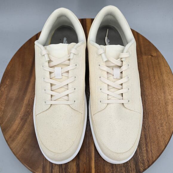 Allbirds Plant Pacers Shoes Mens 10 Cream Natural Lace Up Athletic Sneakers